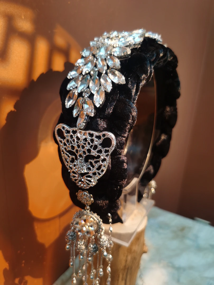 【摩登女郎】原创自制手作时尚长流苏高颅顶发箍