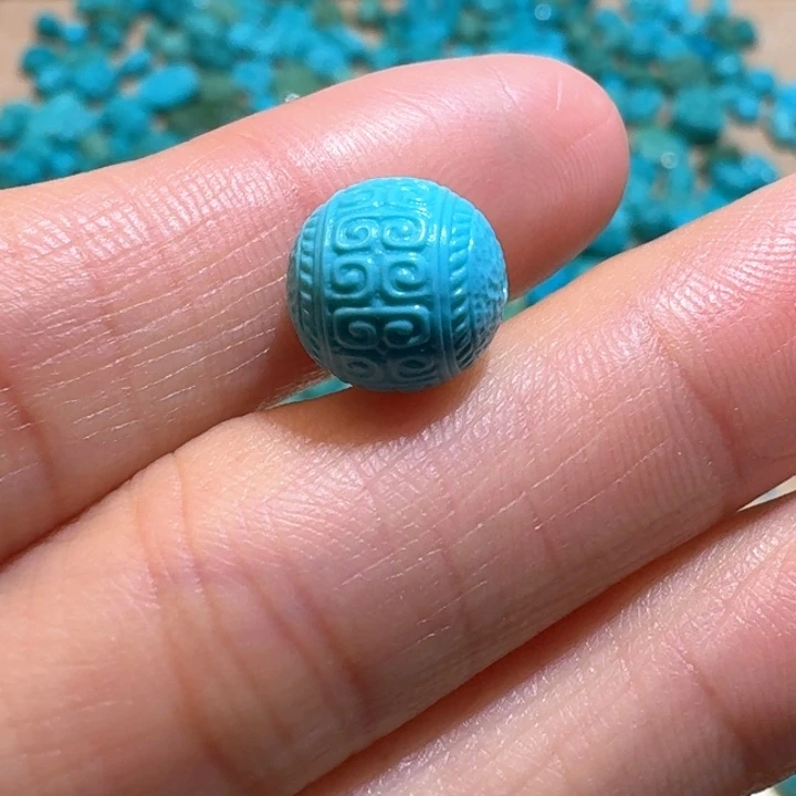 朝***啡绿松石未镶嵌配饰