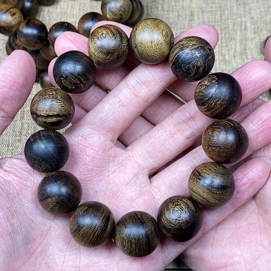 沉香手串越南芽庄白棋楠