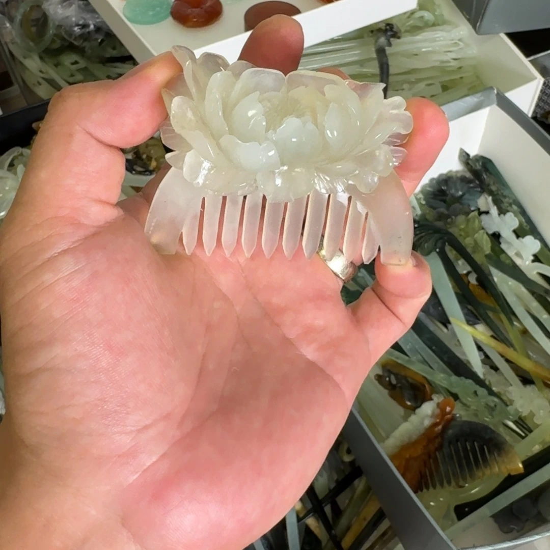 未镶嵌蛇纹石玉发饰