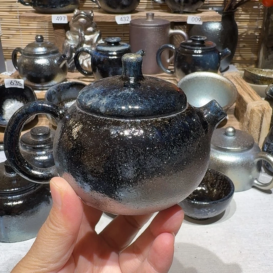 壶建水紫陶紫泥柴烧壶