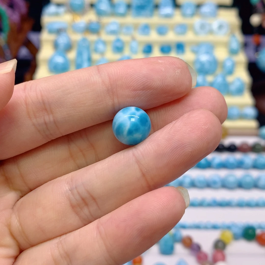 發***-针钠钙石（海纹石）未镶嵌珠宝半成品