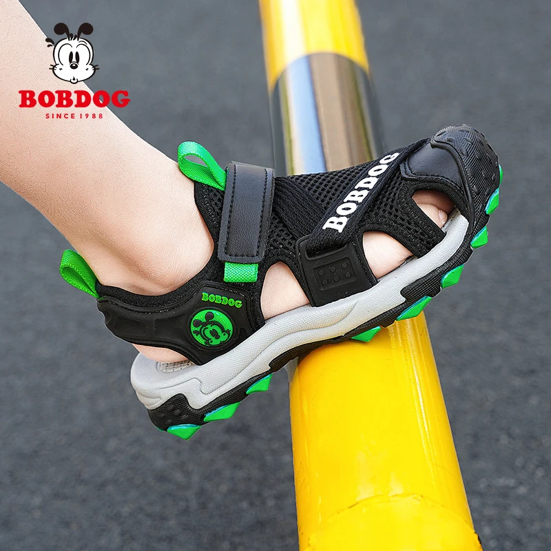 巴布豆男童凉鞋2025夏季新款包头防滑软底男孩沙滩鞋儿童运动鞋子