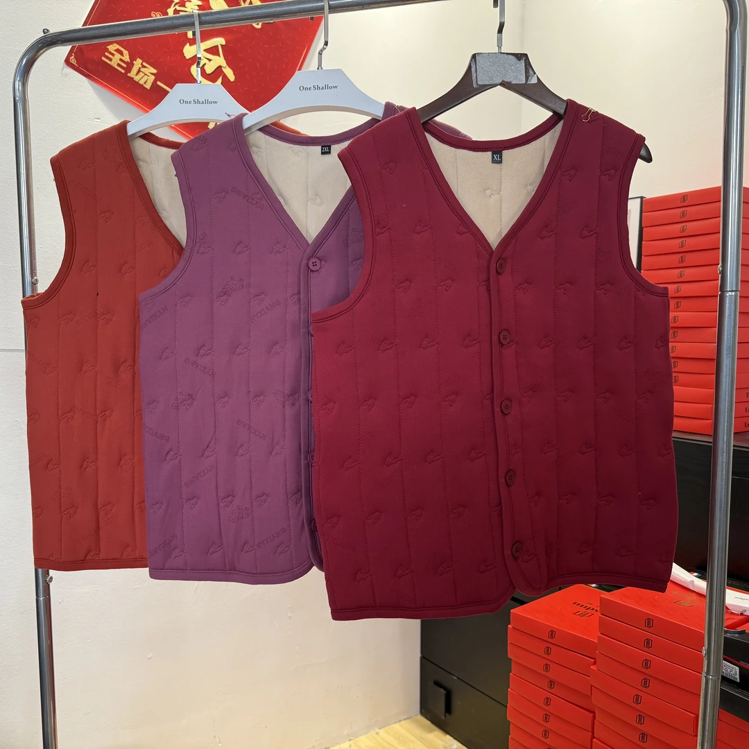 5031冬季保暖刺绣印花马甲背心