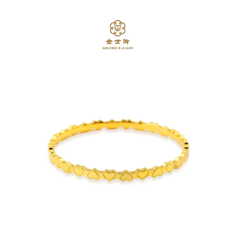 JINSHIYU/金世御 镀K金爱心时尚闭口手镯