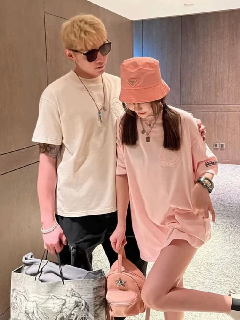 Y7情侣款大码T女款男女同款T恤衫宽松1883gg