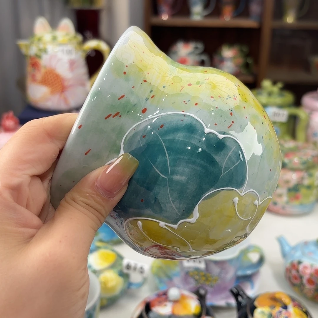 壹***玥景德镇手绘高温釉下彩陶瓷茶具