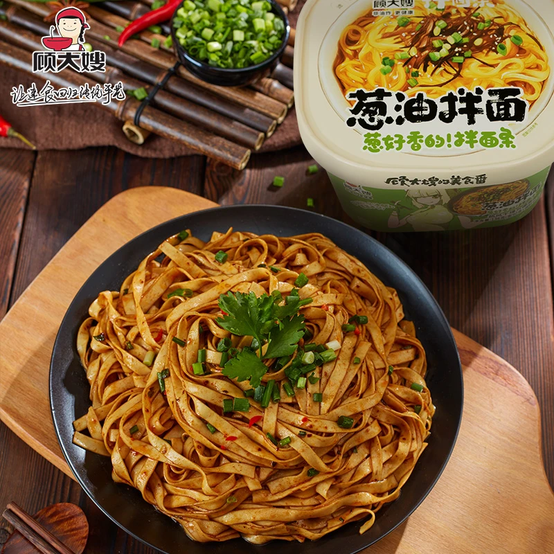 顾大嫂葱油拌面非油炸面136g*6盒装拌面条传统劲道速食食品