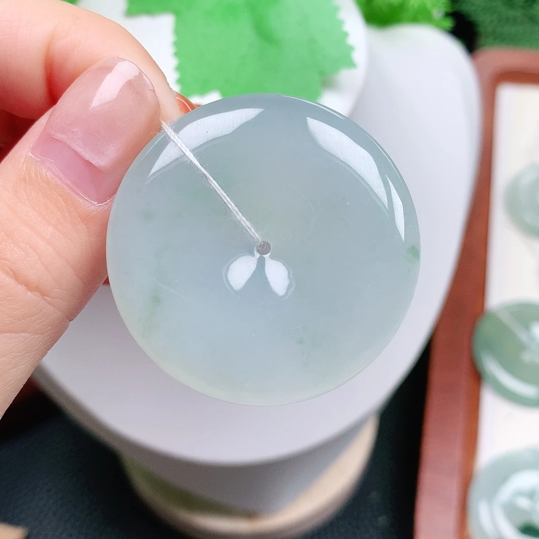 翡翠未镶嵌颈饰平安37-6