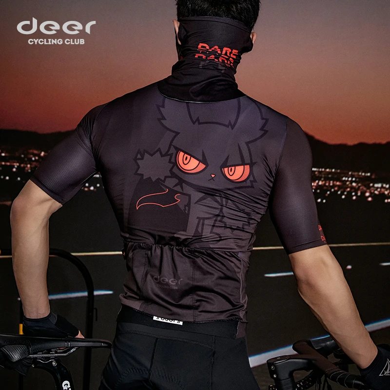 dee小鹿r【热销套装】夏季男夏秋公路车专业透气速干衣高弹训练竞赛
