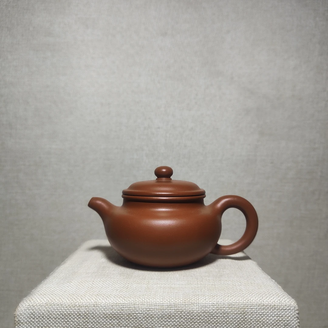 【精工手制】纯大红袍100ml仿古紫砂壶喀左原矿支持溯源检测