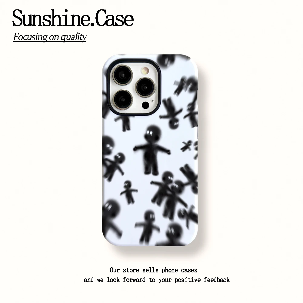 菲林二合一适用苹果华为vivo小米oppo手机壳满屏小人16PRO