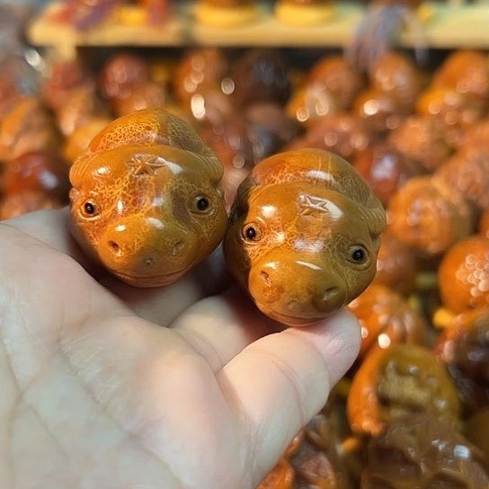 橄榄核手串/手链小母牛一对