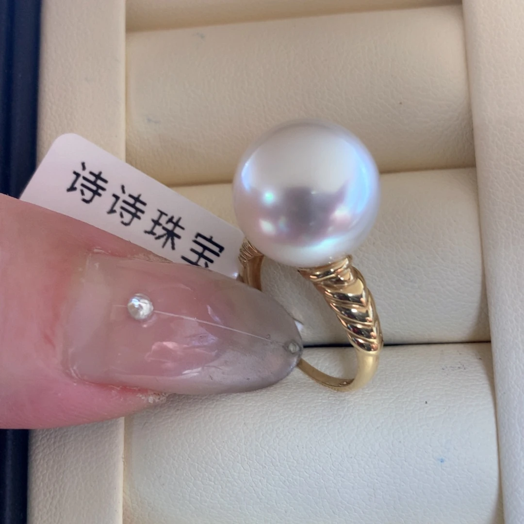 戒指海水珍珠18K金镶嵌