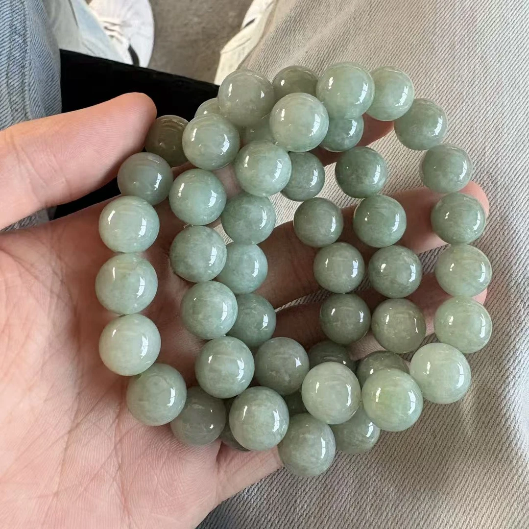 天然A货翡翠手串-12mm左右-多样性发其一c09