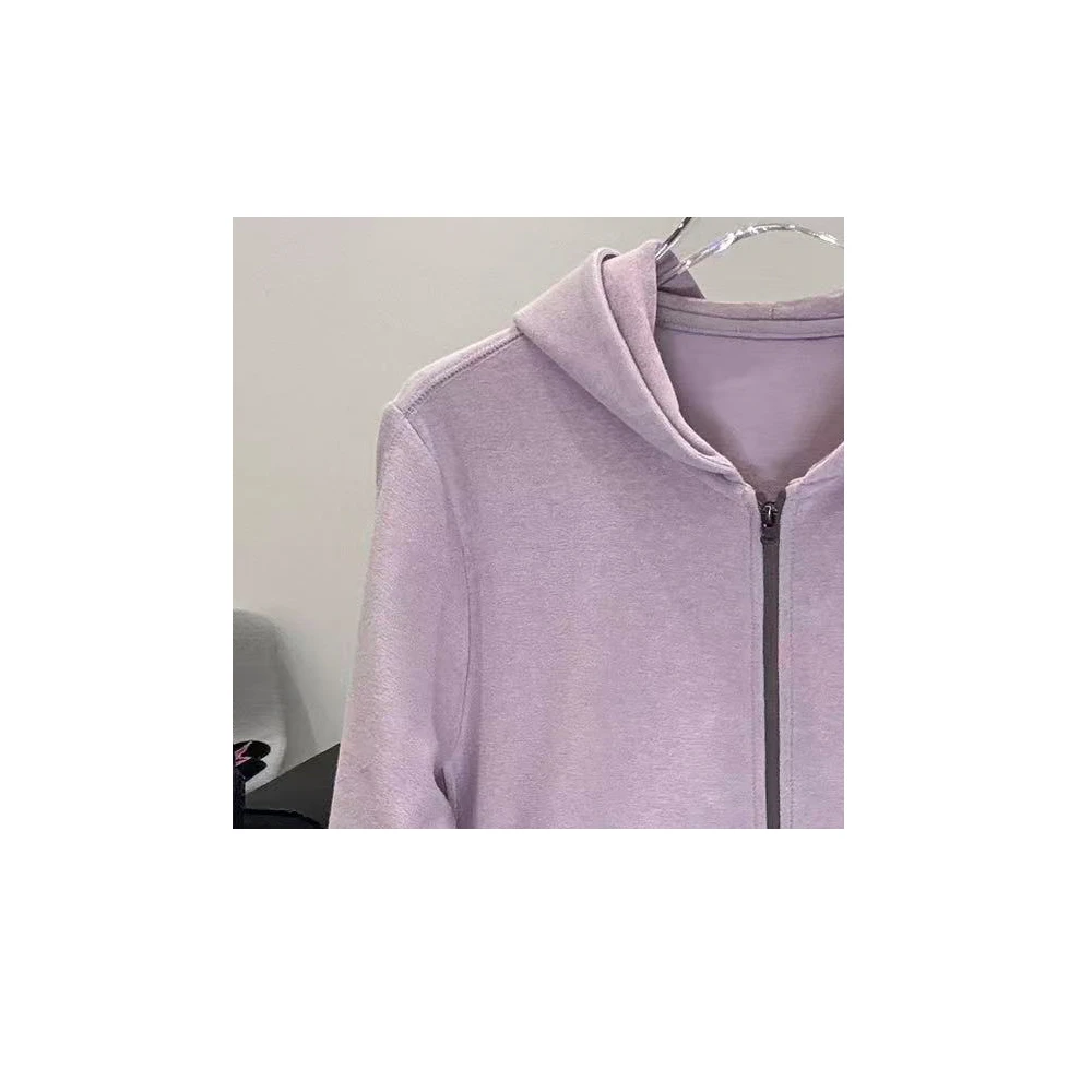 【淡人穿搭】开衫温柔外套秋冬棉毛圈 拉链卫衣AC164