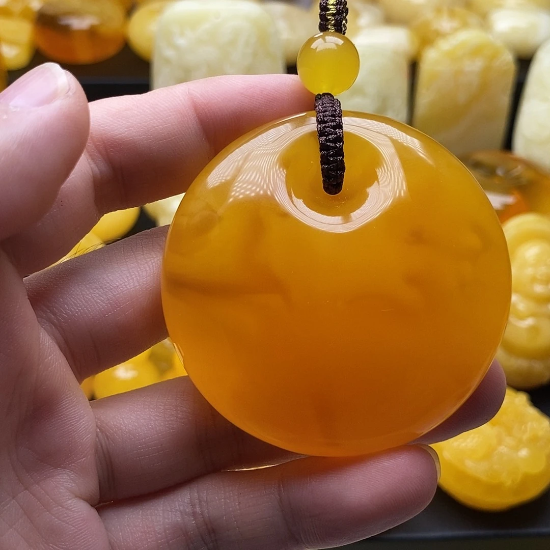 琥珀颈饰未镶嵌琥珀蜜蜡吊坠