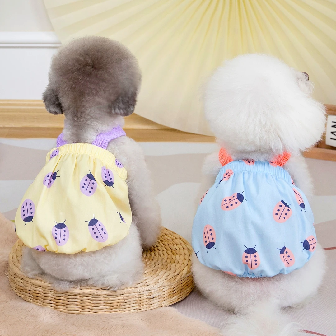 宠物狗狗衣服春夏装泰迪比熊宠物服装小型犬夏季可爱蜘蛛吊带裙子