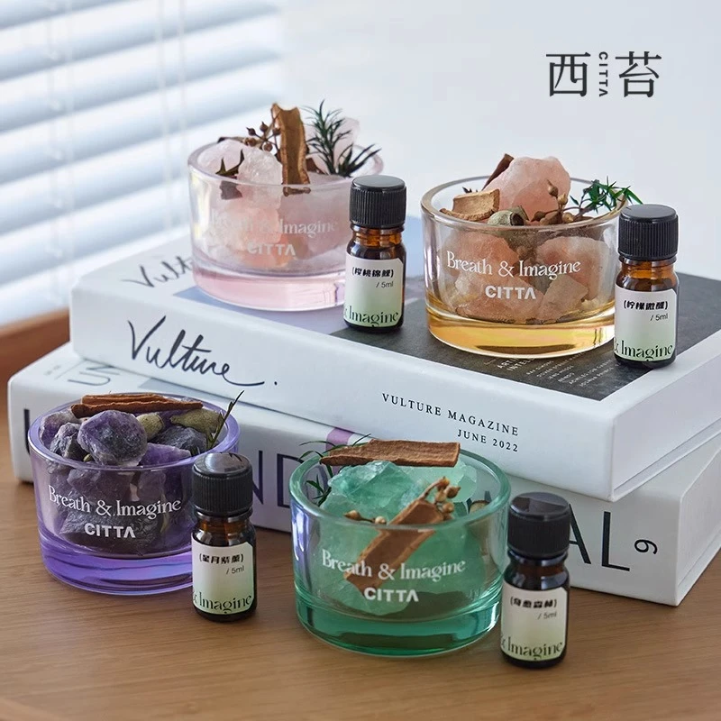 CITTA/西苔幻然肆意扩香晶石香薰家用精油香氛居家摆件套组礼盒