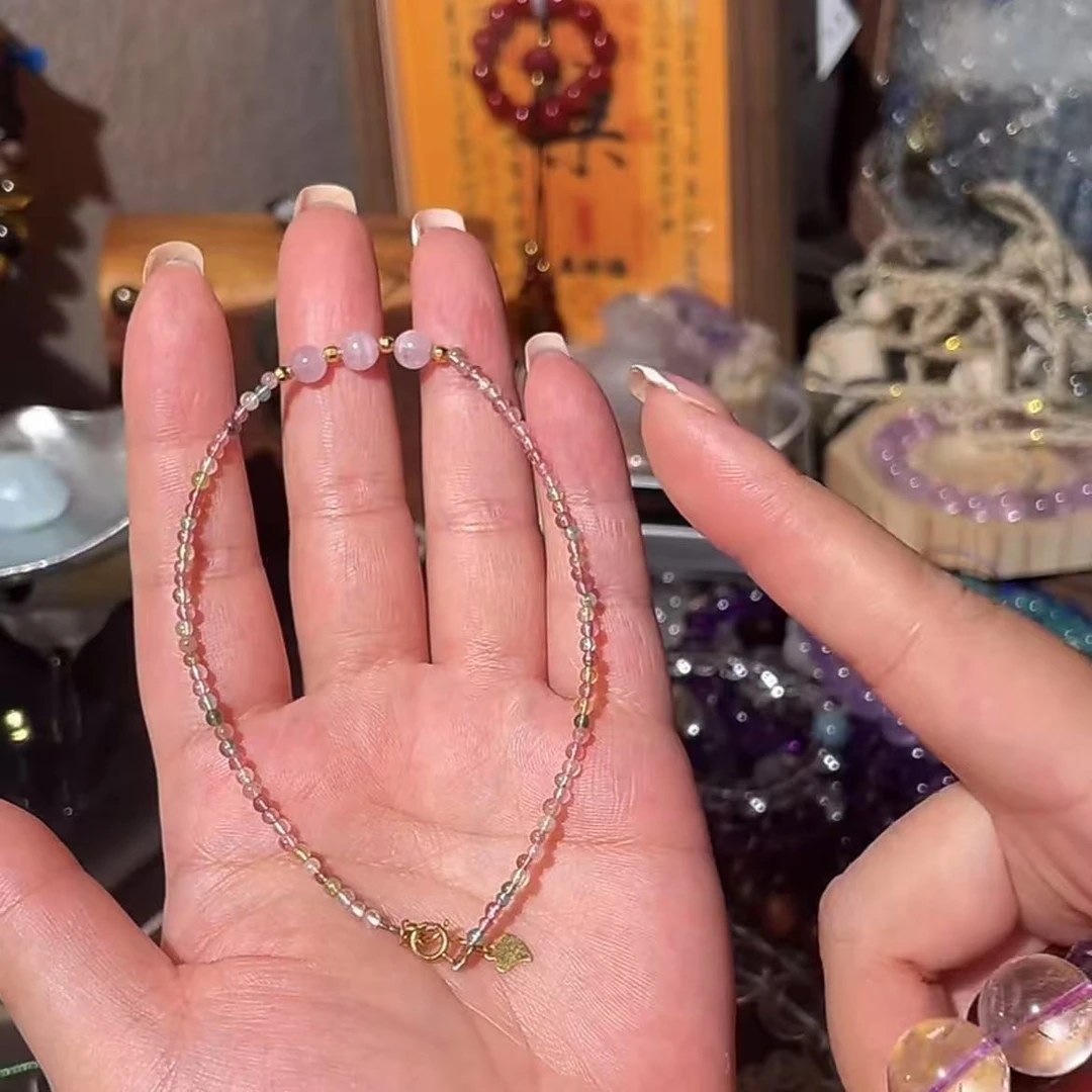 「开心姐」碧玺紫锂辉手串