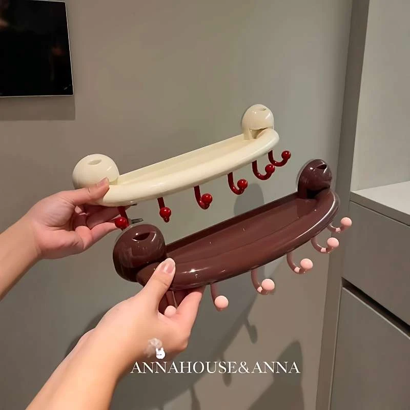 多巴胺吸盘挂钩卫生间浴室免打孔置物架洗漱台化妆品收纳毛巾挂架