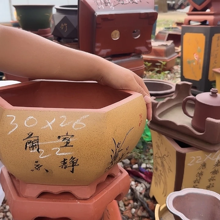 紫砂花盆紫砂花盆盆景盆