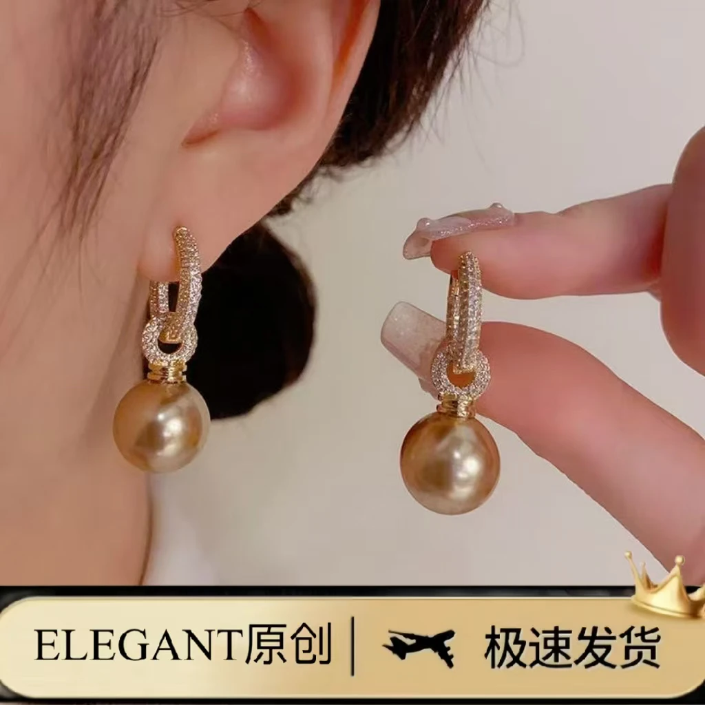 铜合金耳饰 1024 韩式百搭简约时尚微镶两戴高级感轻奢冷淡风耳饰