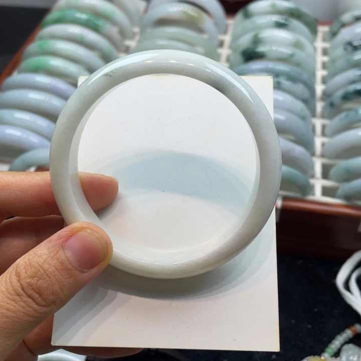 翡翠手镯未镶嵌纯天然A货翡翠手镯59圈口