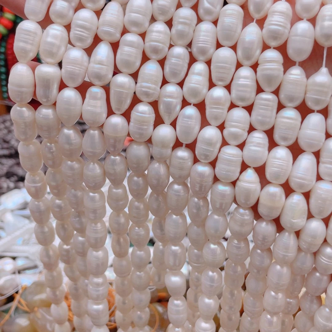 未镶嵌玛瑙/玉髓珠宝奇石天然珍珠1条米形卡8.5*13