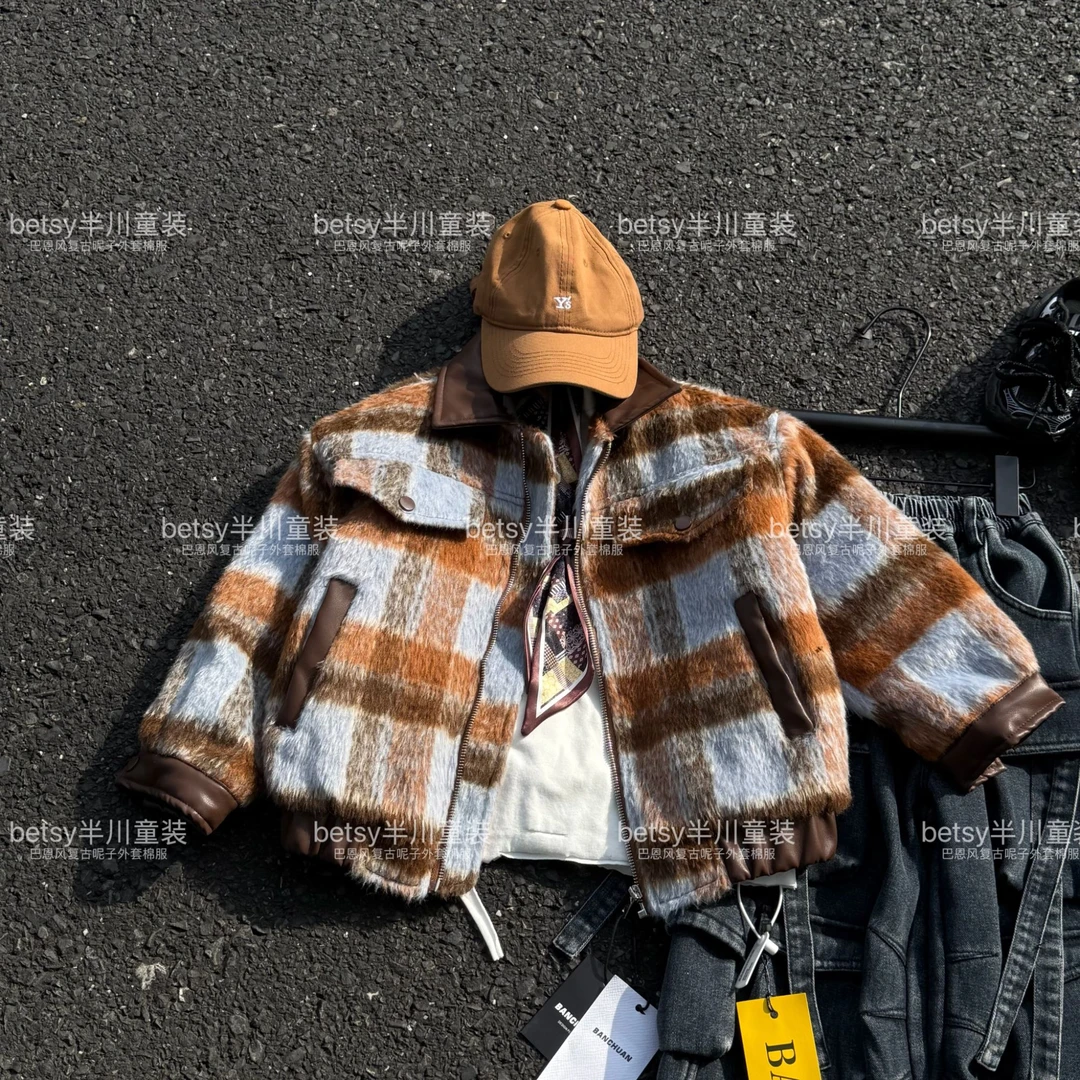 半川童装BC-J153儿童宽松时尚长袖潮流外套休闲外套设计感韩版