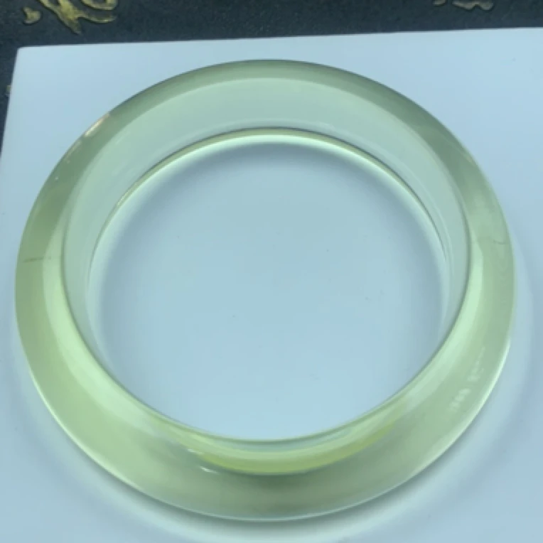 天然黄水晶高冰透手镯