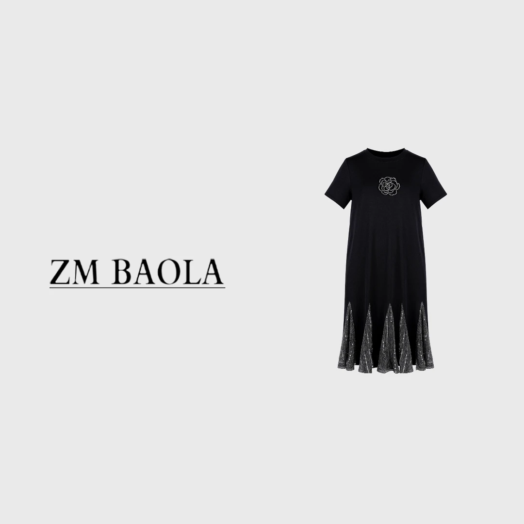 ZM BAOLA【流星-大言】轻奢绝美立体花朵连衣裙BS6270-S3