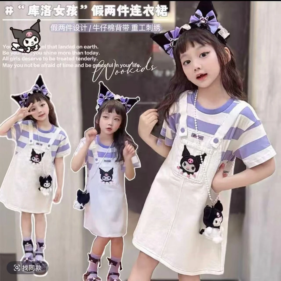 女童2025夏装小女孩时尚吊带裙花童洋气儿童连衣裙