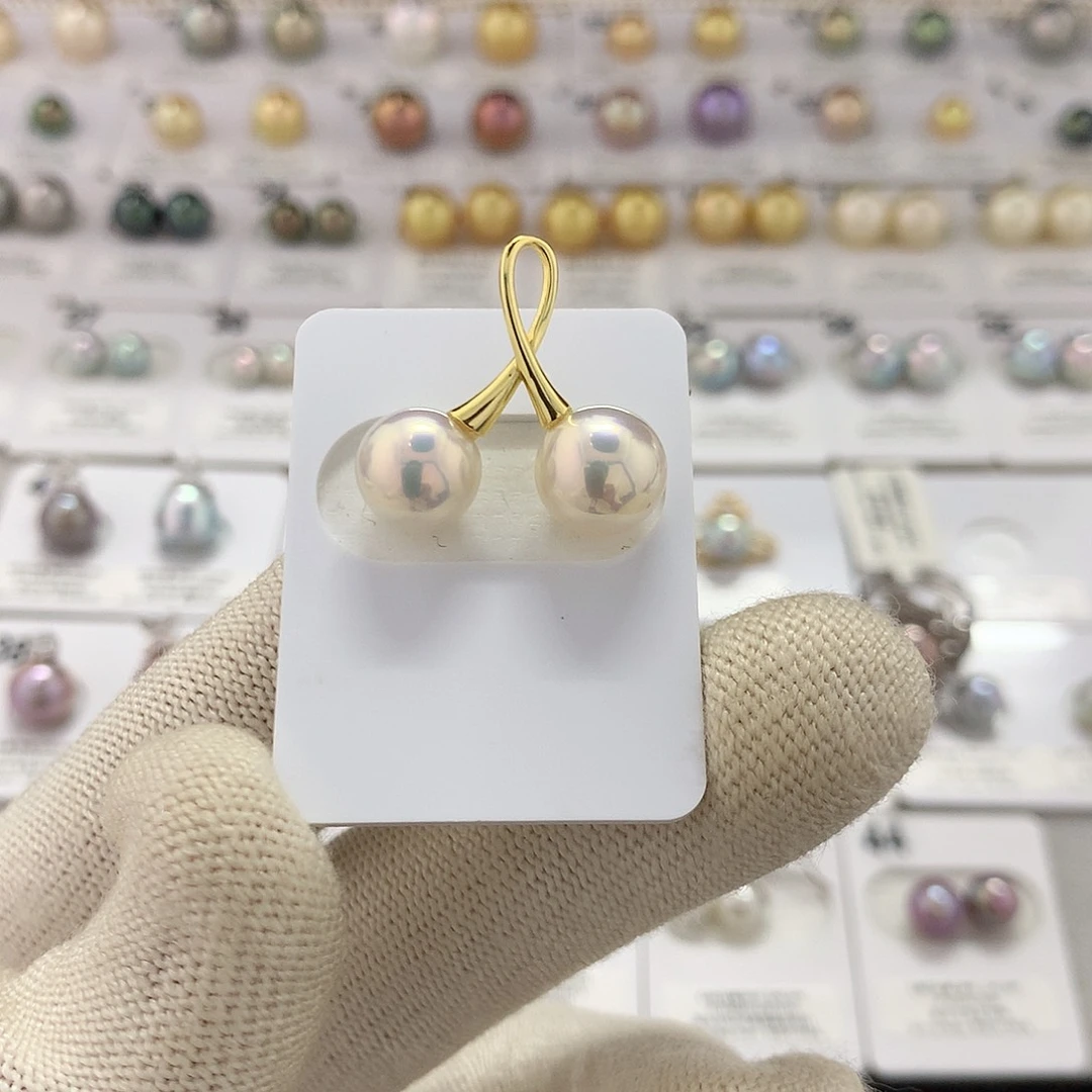 淡水珍珠吊坠(不含链)银S925镶嵌