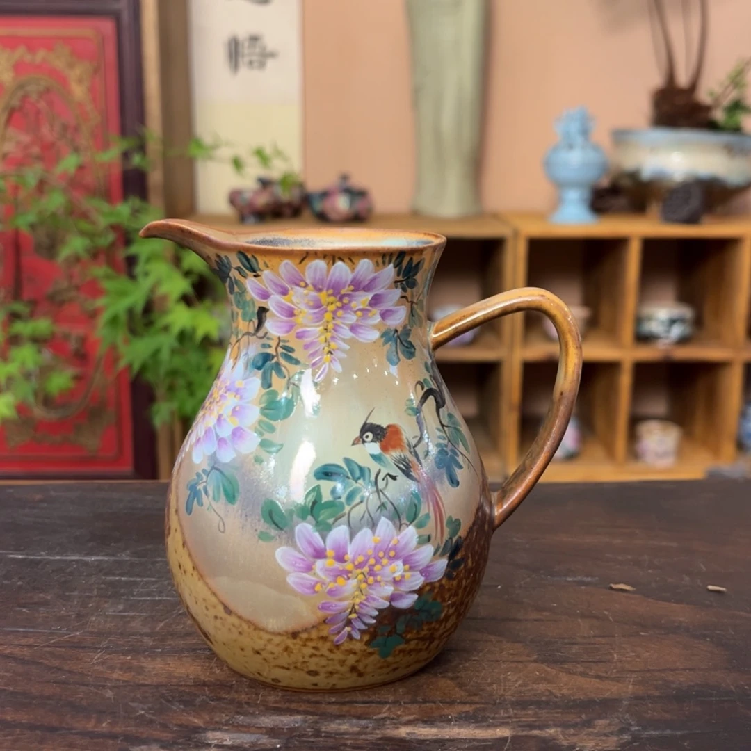 杯柴烧手工手绘陶瓷