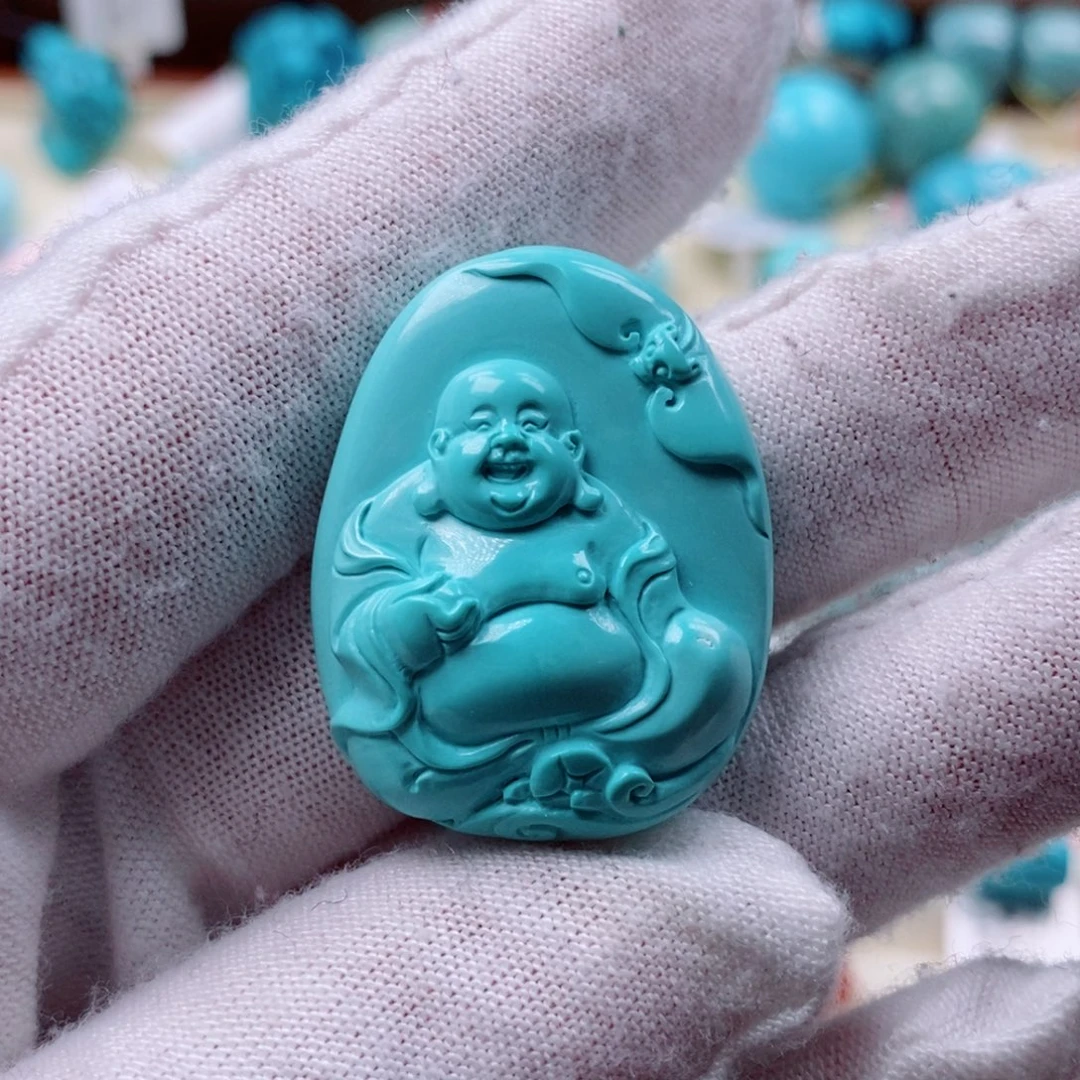 绿松石珠宝奇石未镶嵌小***球