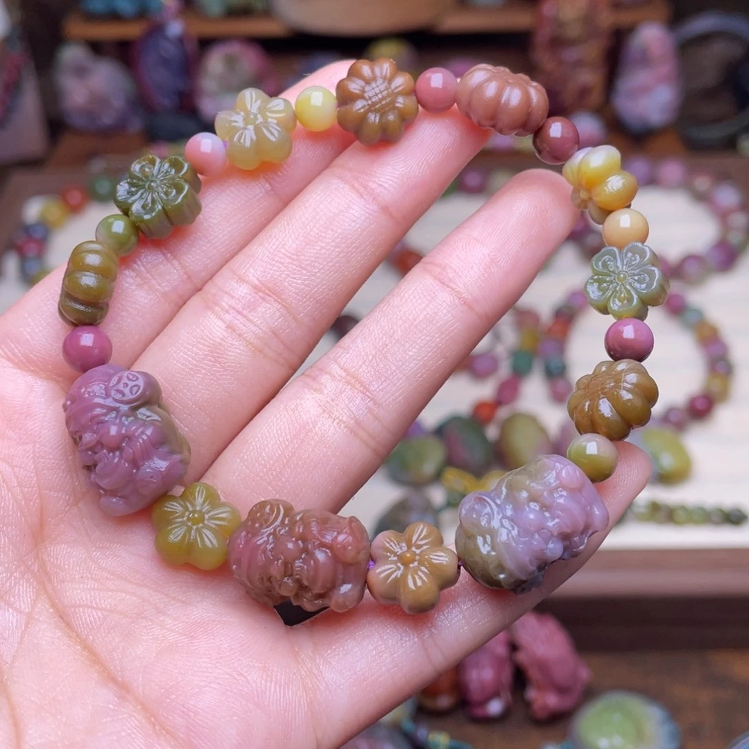 玛瑙/玉髓珠宝半成品未镶嵌质*盐源玛瑙小配件手串