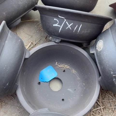 紫砂花盆100-7。27-11