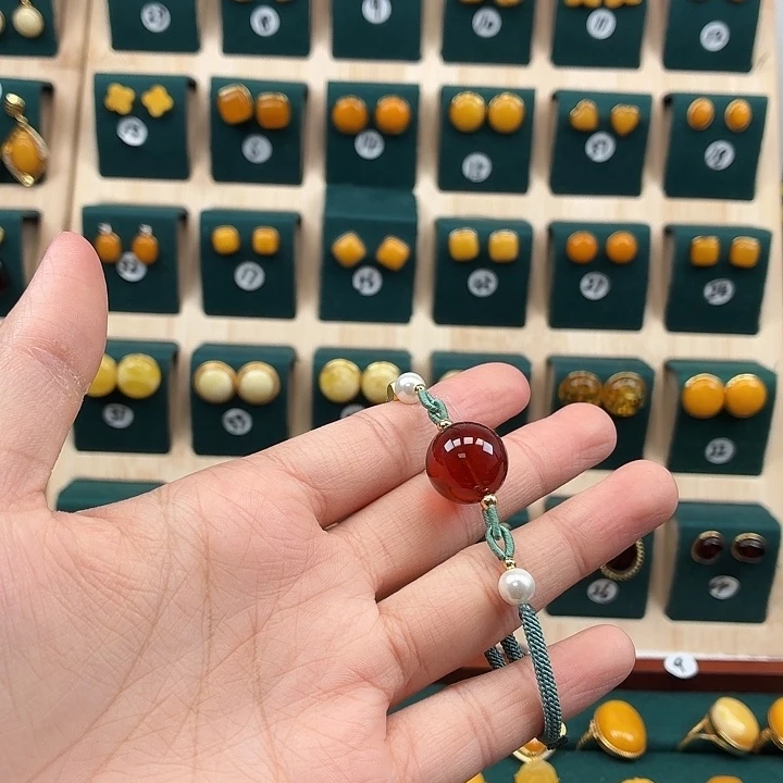 琥珀未镶嵌手链精品
