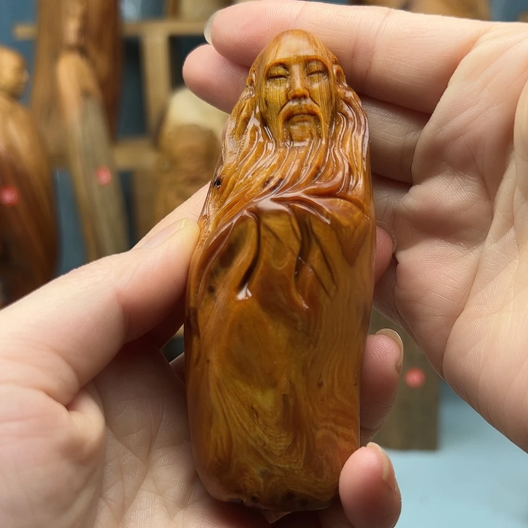 木爱****活柏木摆件手把件，