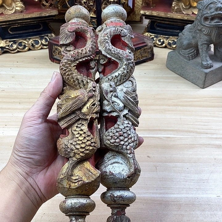 香榧木茶室空间老木雕花板