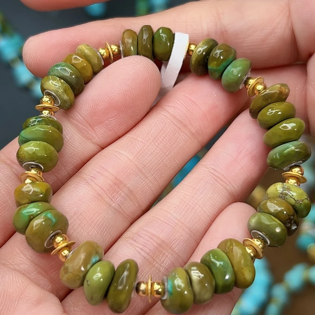 绿松石珠宝奇石18K金镶嵌