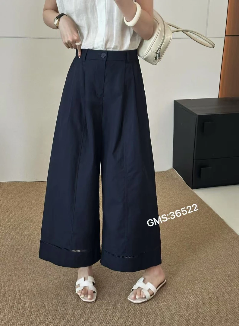 【好爷爷专属】百搭高腰薄款显瘦九分阔腿裤