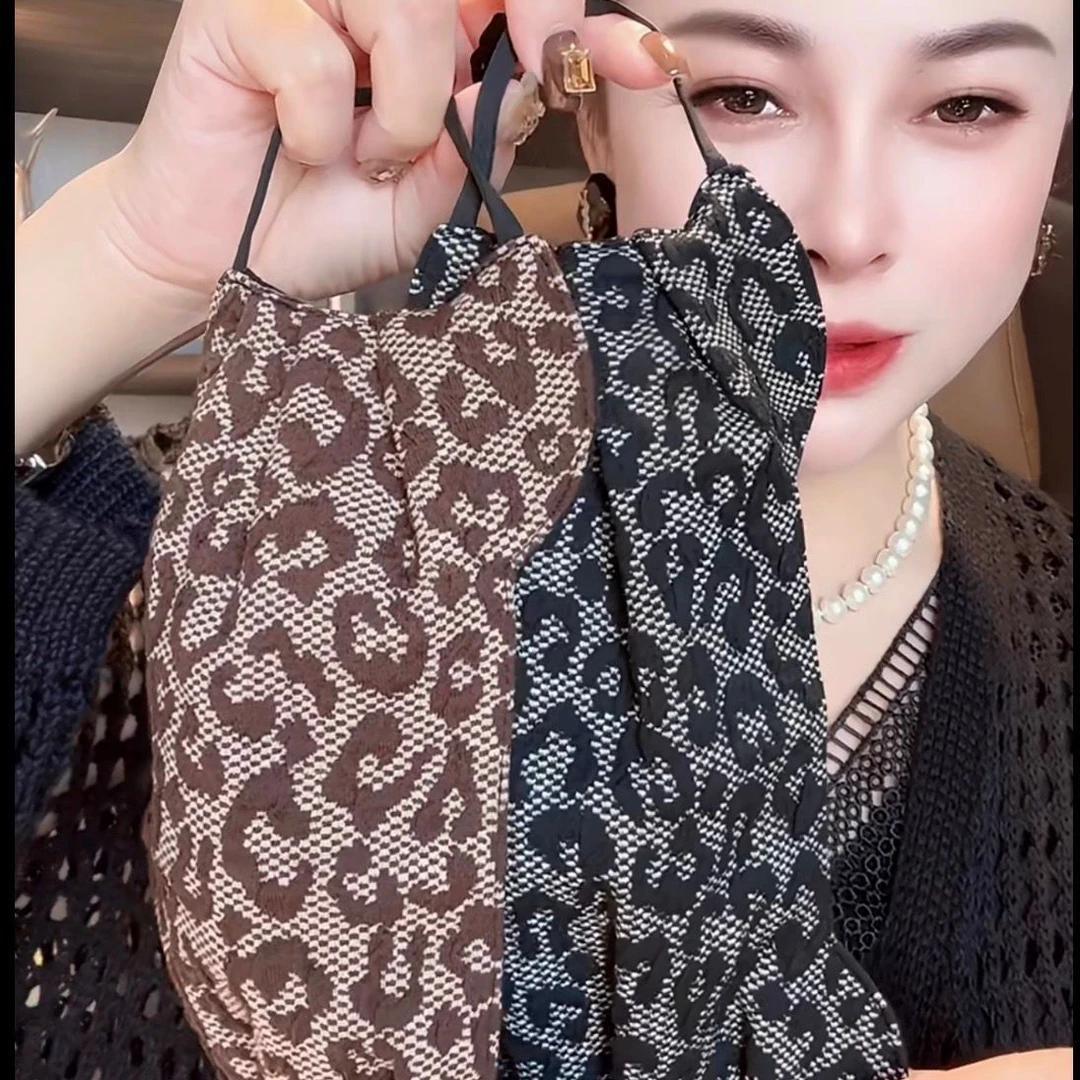 2025秋冬新款豹纹保暖防寒口罩女冬天户外防风护脸面罩高颜值护眼