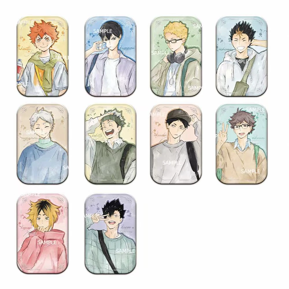 （咪咪拆卡）排球少年原创同人校园日常绘色吧唧