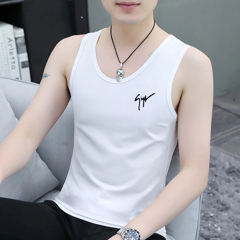 男士弹力背心夏季薄款跨栏运动打底休闲内衣修身无袖吊带健身长袖