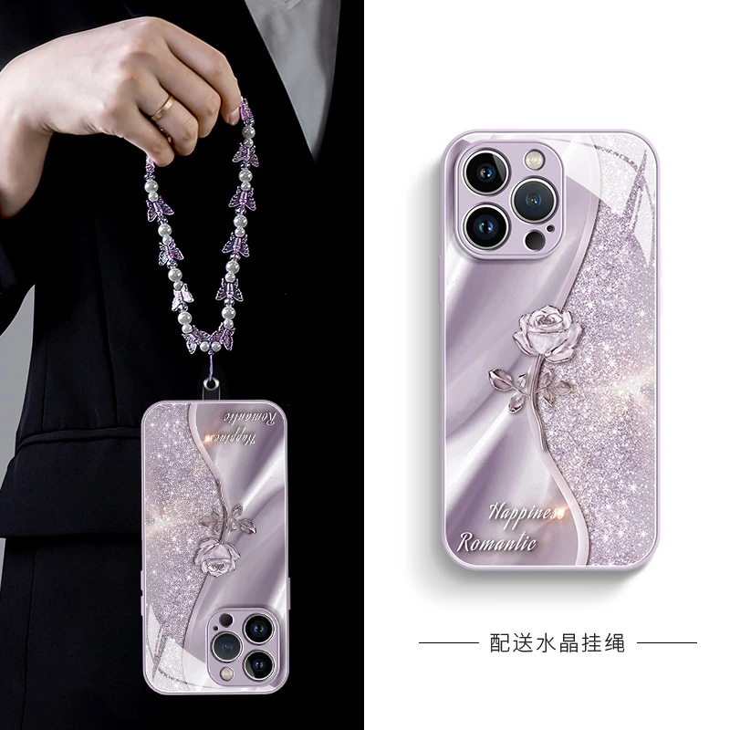 适用苹果13手机壳2024新款iphone15promax带挂绳14高级感15pro