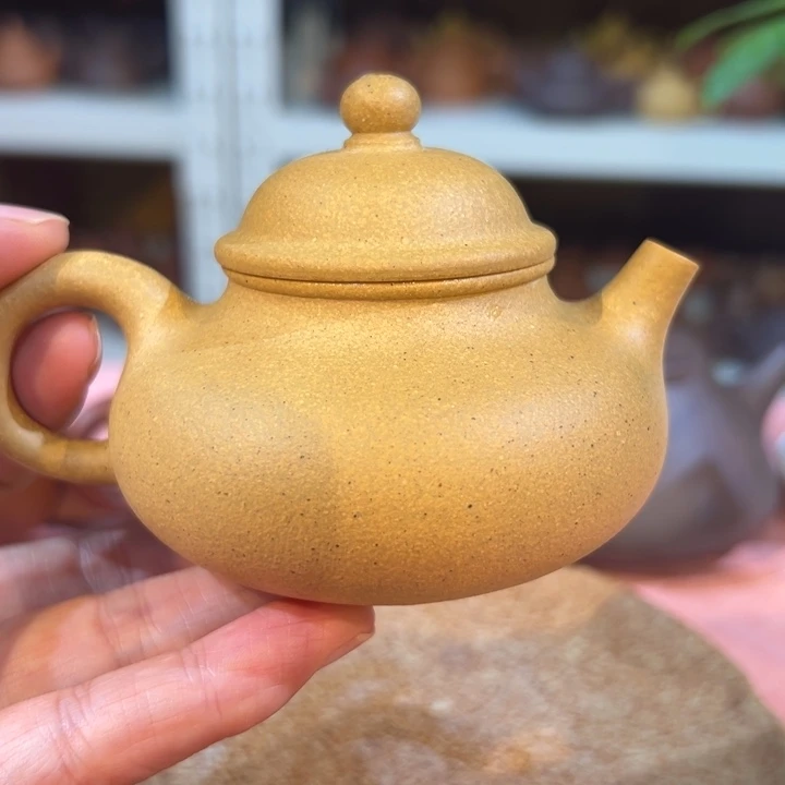 紫砂茶壶黄金容天120cc