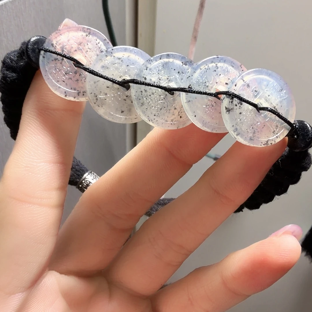 岫玉未镶嵌五帝钱