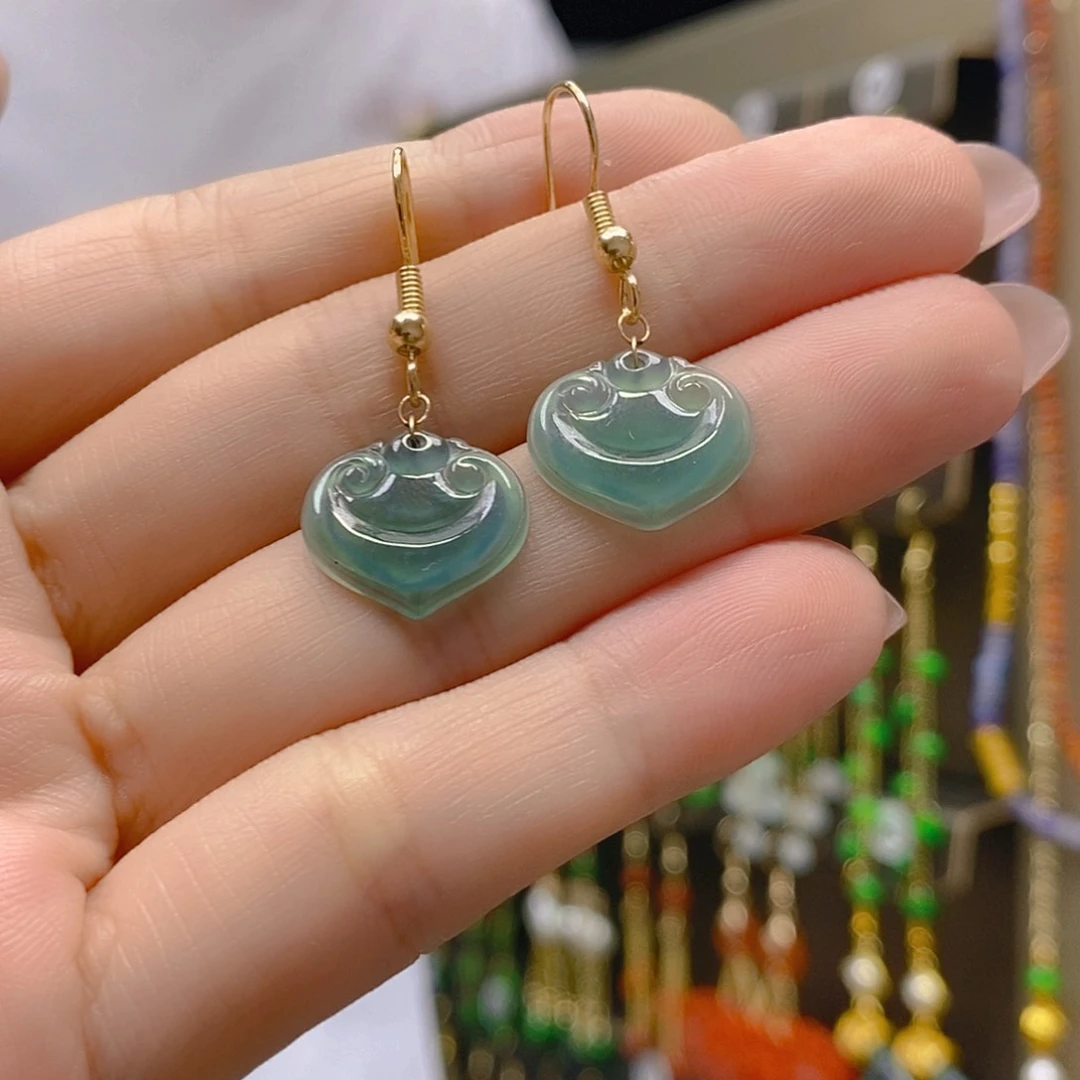 翡翠合金耳饰翡翠